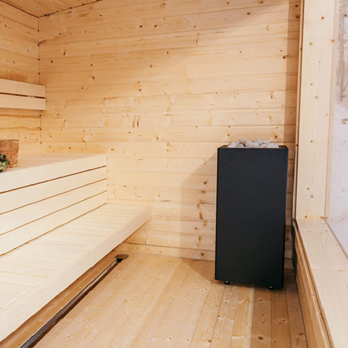 Huum Core Black Sauna Heater With UKU Local Digital Controller & Stones [H1013072/82/92] (SAK28273)